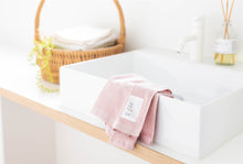 画像をギャラリービューアに読み込む, ガーゼとパイルのどっちも楽しめるフェイスタオル|スモークピンク