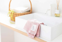 画像をギャラリービューアに読み込む, ガーゼとパイルのどっちも楽しめるハンドタオル|スモークピンク