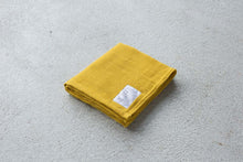 画像をギャラリービューアに読み込む, やわらかく、しなやかな無撚糸の4重ガーゼのフェイスタオル|マスタード