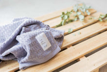 画像をギャラリービューアに読み込む, ワッフルみたいなパイルのやわらかいフェイスタオル|ブルー